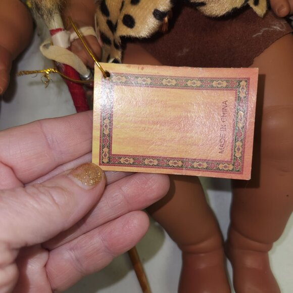 16" Native American Baby Boy Doll Anatomically Correct Goldenvale Set Of 2 - Picture 6 of 11